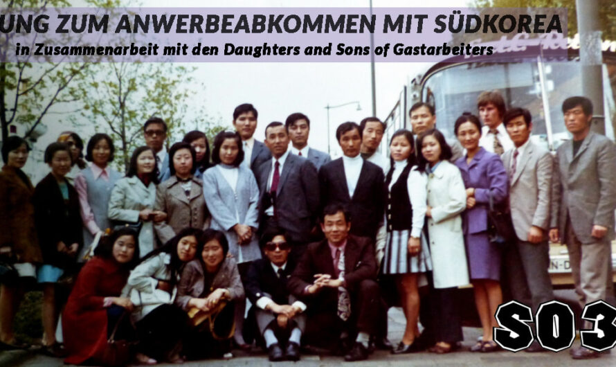 Berlin/SO 36: Lesung «Grenzerfahrungen» und Diskussion anlässlich des 60. Jahrestags des deutsch-südkoreanischen Abwerbeabkommens für Bergarbeiter